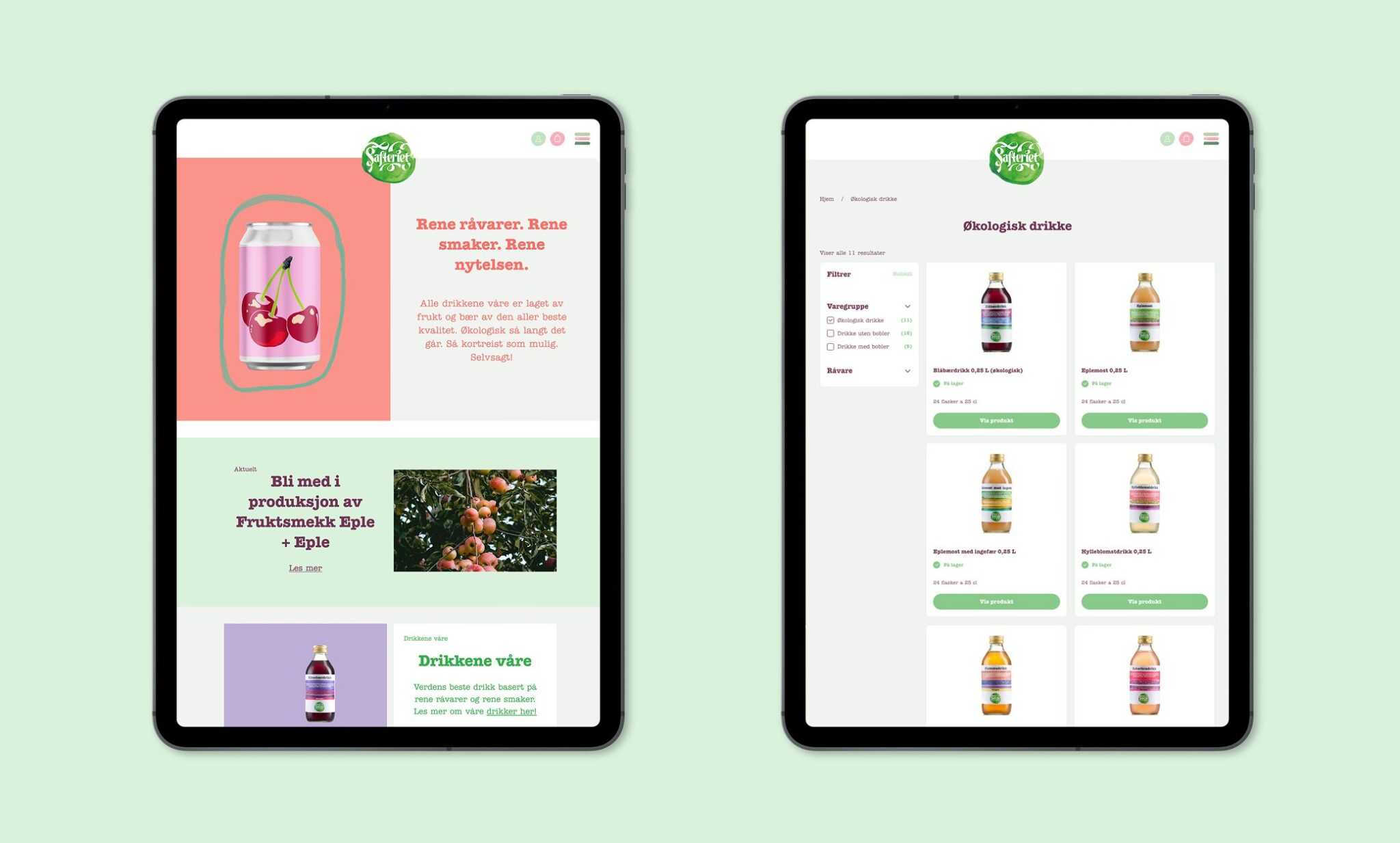 Safteriet WooCommerce nettbutikk