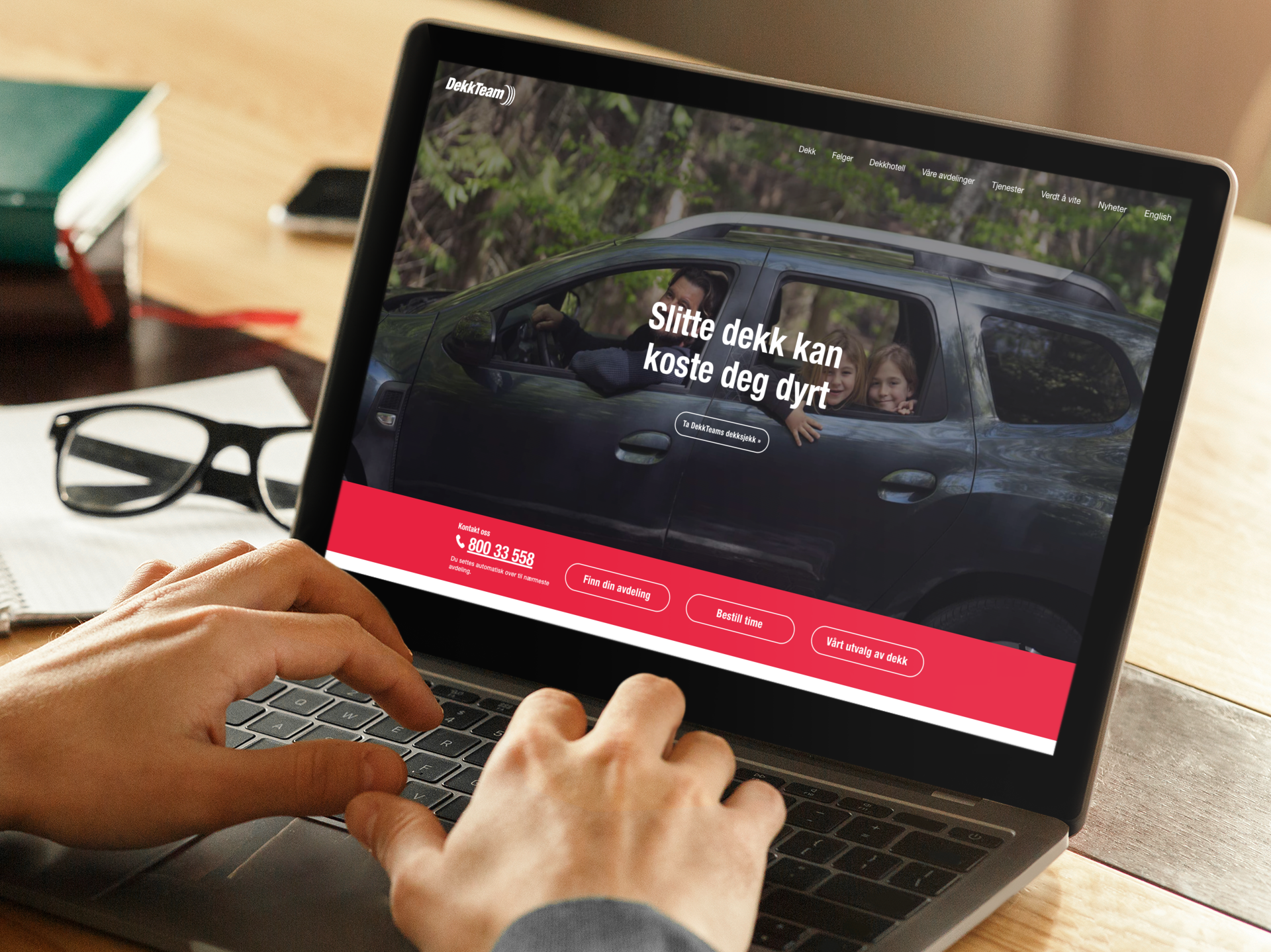 Dekkteam laptop skjermbilde