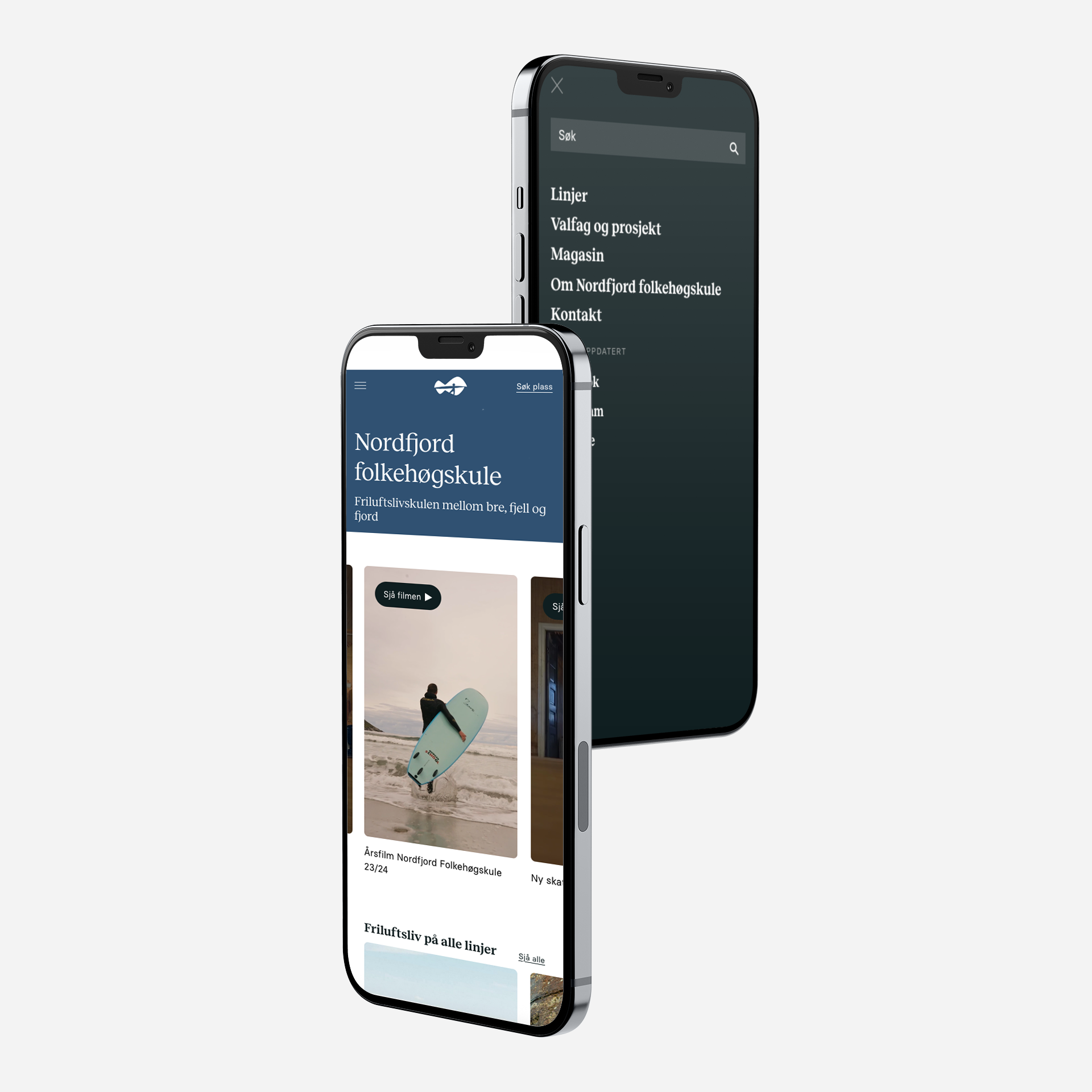 Nordfjord folkehogskule mobil skjermbilder