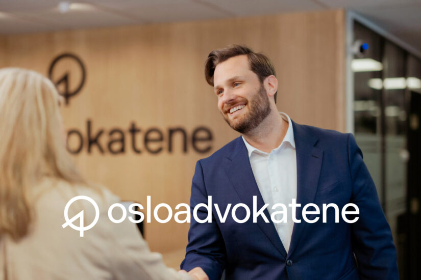 Illustrasonsbilde for Olsloadvokatene med personer som håndhilser. logo plassert i nedre halvdel av bildet